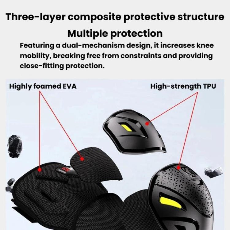Set protezioni moto per ginocchia e gomiti con sgancio rapido