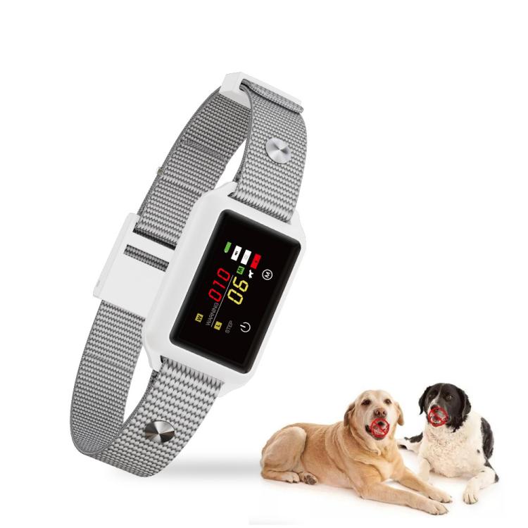 Collare antiabbaio intelligente B800 con scossa elettrica per addestramento cani, schermo a colori e sistema anti-falso attivazione, impermeabile IP68, ricarica magnetica., Electric Shock Gray, Electric Shock Black