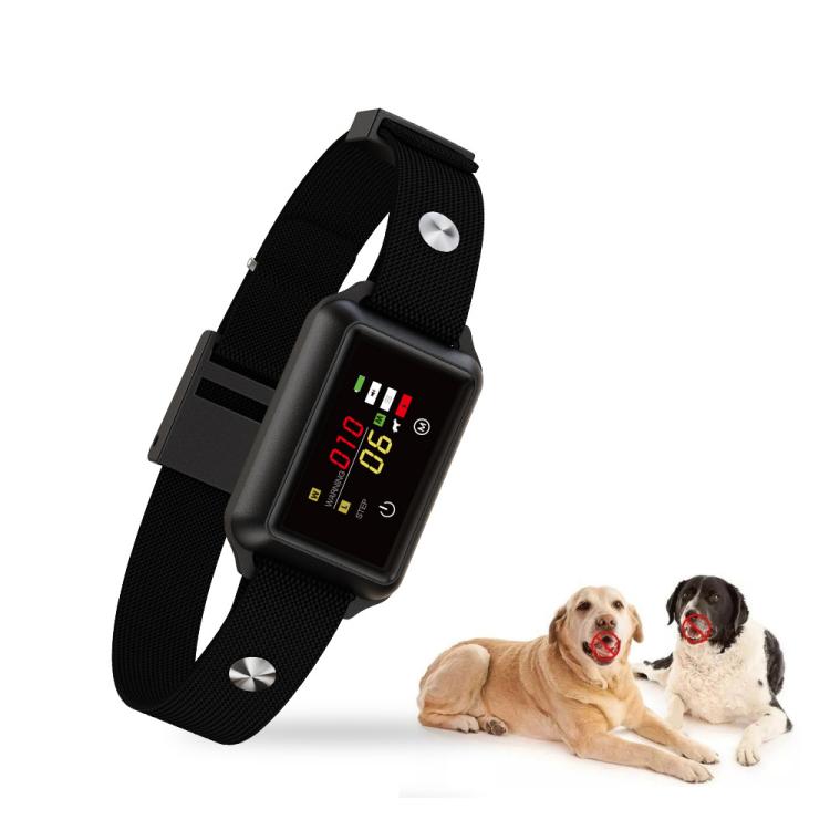 Collare antiabbaio intelligente B800 con scossa elettrica per addestramento cani, schermo a colori e sistema anti-falso attivazione, impermeabile IP68, ricarica magnetica., Electric Shock Gray, Electric Shock Black