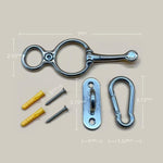 Set di 3 clip in acciaio inossidabile per funi da stalla, clip per legare cavalli all'aperto