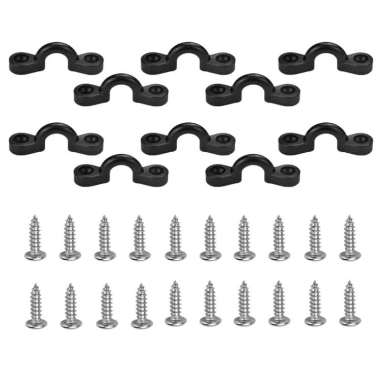 Fibbia di trazione a C per cordino elastico kayak 10 pezzi