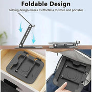 360 Degree Rotating Foldable Height Adjustable Ventilated Metal Computer Stand, NH-02Pro