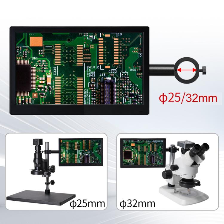 Monitor per microscopio IPS di livello industriale, spina USA, 8 Inch with 25mm Mounting Bar, 8 Inch with 32mm Mounting Bar, 10 Inch with 25mm Mounting Bar, 10 Inch with 32mm Mounting Bar, 11.6 Inch with 25mm Mounting Bar, 11.6 Inch with 32mm Mounting ...