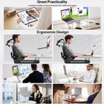 Aluminum Alloy Laptop Riser Vertical Cooling Foldable Adjustable Height Elevated Stand