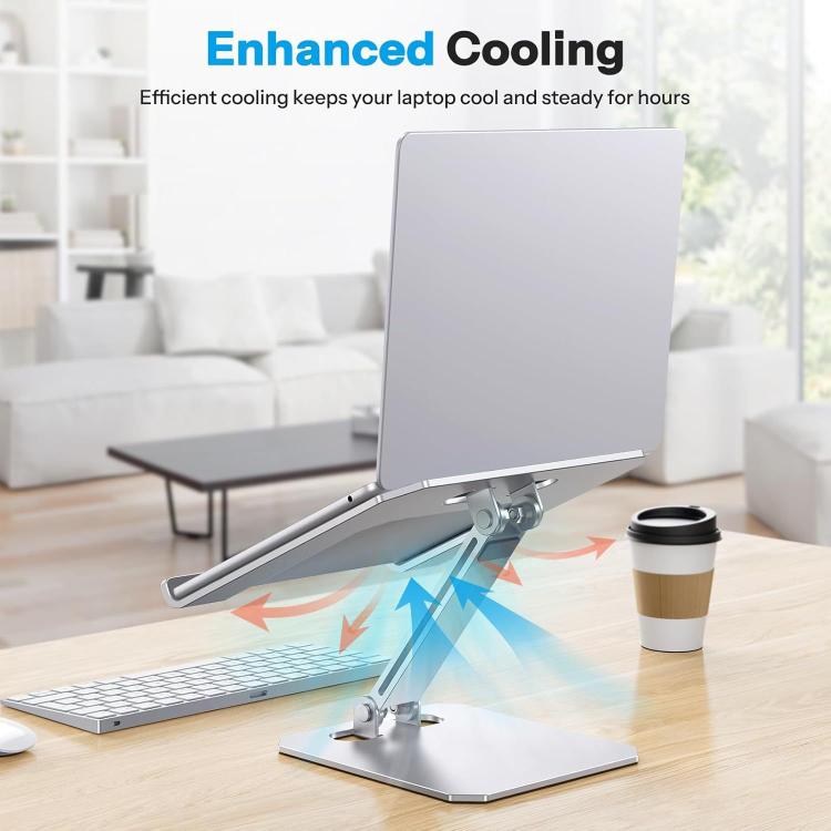 Aluminum Alloy Laptop Riser Vertical Cooling Foldable Adjustable Height Elevated Stand