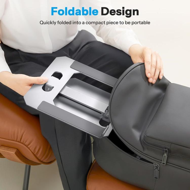 Aluminum Alloy Laptop Riser Vertical Cooling Foldable Adjustable Height Elevated Stand