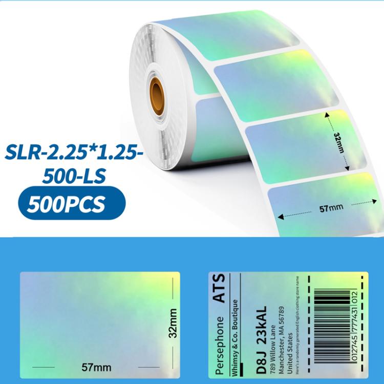 Etichette adesive Phomemo da 2,25 x 1,25 pollici per stampanti PM241-BT/PM246S/D520-BT, 500pcs Laser Silver, 500pcs Laser Gold, 1000pcs White, 1000pcs Yellow, 1000pcs Pink