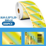 Etichette adesive Phomemo da 2,25 x 1,25 pollici per stampanti PM241-BT/PM246S/D520-BT, 500pcs Laser Silver, 500pcs Laser Gold, 1000pcs White, 1000pcs Yellow, 1000pcs Pink