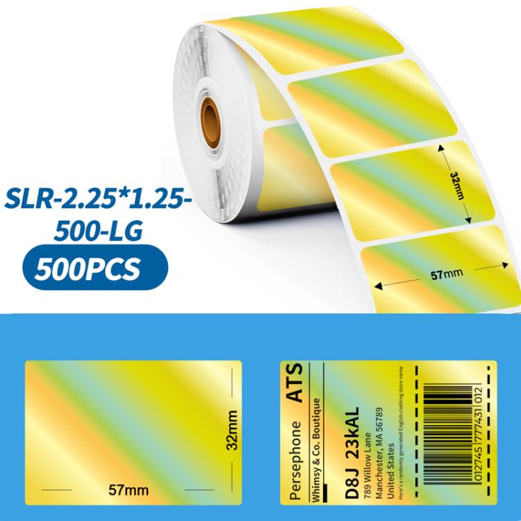 Etichette adesive Phomemo da 2,25 x 1,25 pollici per stampanti PM241-BT/PM246S/D520-BT, 500pcs Laser Silver, 500pcs Laser Gold, 1000pcs White, 1000pcs Yellow, 1000pcs Pink
