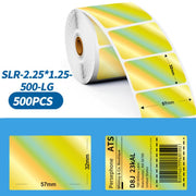Etichette adesive Phomemo da 2,25 x 1,25 pollici per stampanti PM241-BT/PM246S/D520-BT, 500pcs Laser Silver, 500pcs Laser Gold, 1000pcs White, 1000pcs Yellow, 1000pcs Pink