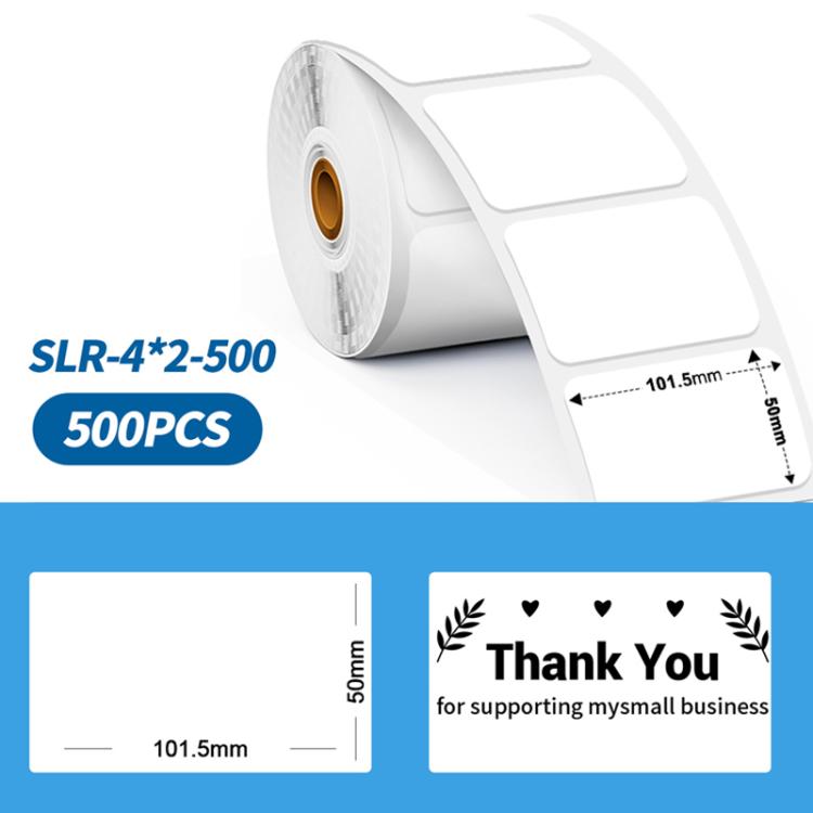 Phomemo, adesivo termico bianco 4 x 2 pollici per stampante di etichette di spedizione, 500 Sheets, 750 Sheets