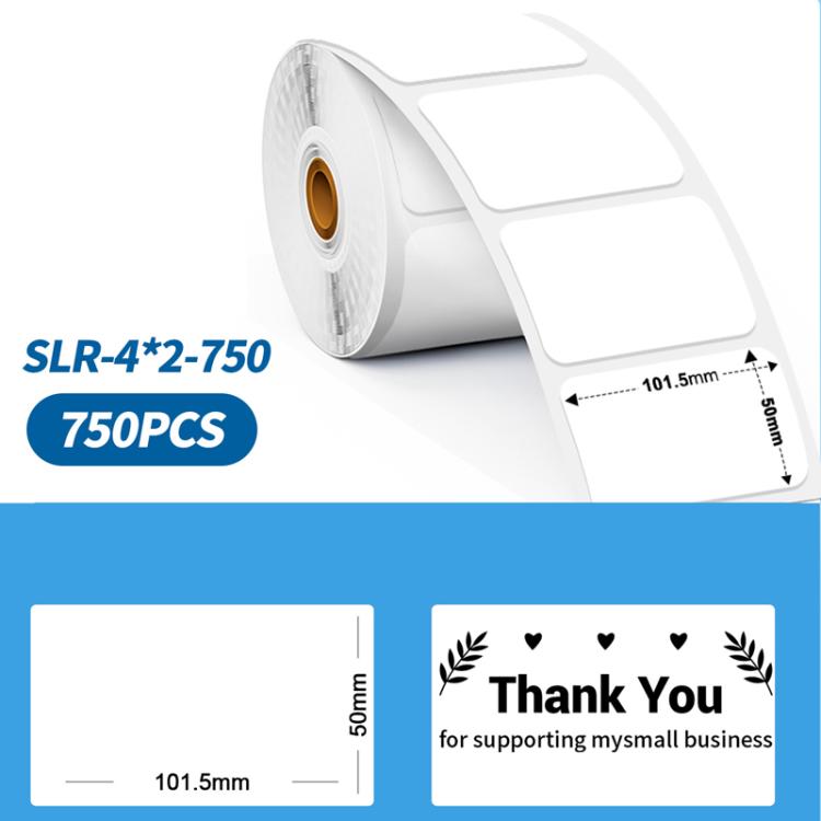 Phomemo, adesivo termico bianco 4 x 2 pollici per stampante di etichette di spedizione, 500 Sheets, 750 Sheets