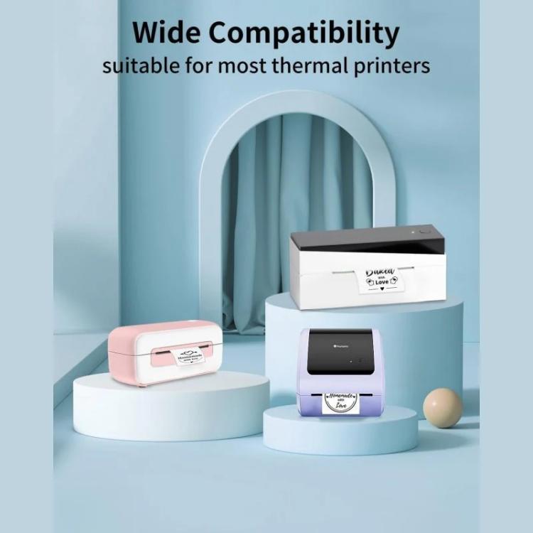 Phomemo, adesivo termico bianco 4 x 2 pollici per stampante di etichette di spedizione, 500 Sheets, 750 Sheets