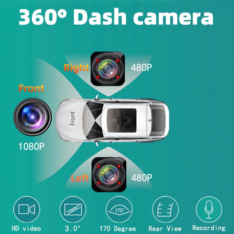 Videoregistratore auto HD 1080P con visione notturna e WiFi
