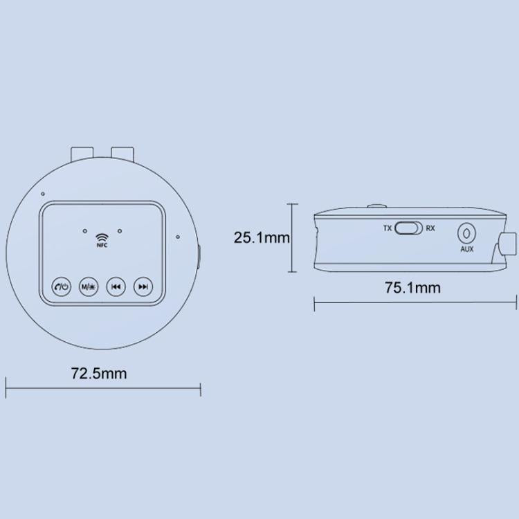 Ricevitore e trasmettitore Bluetooth NFC GT77 per auto