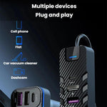Caricabatterie da auto 6 porte 66W con cavo incluso