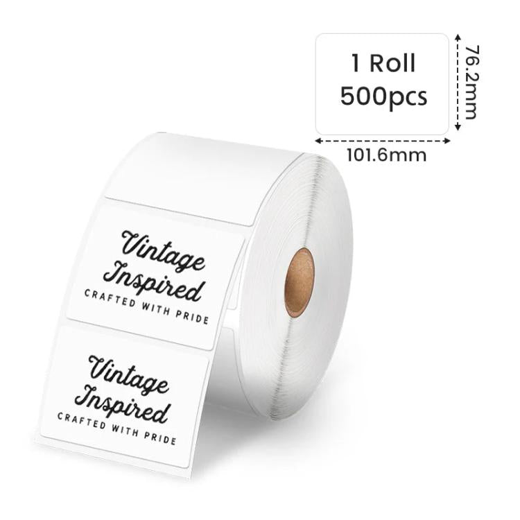 Phomemo 4x3-Inch 500pcs /Roll Thermal Label For PM241-BT/PM246S/D520-BT Printer, 4x3-Inch