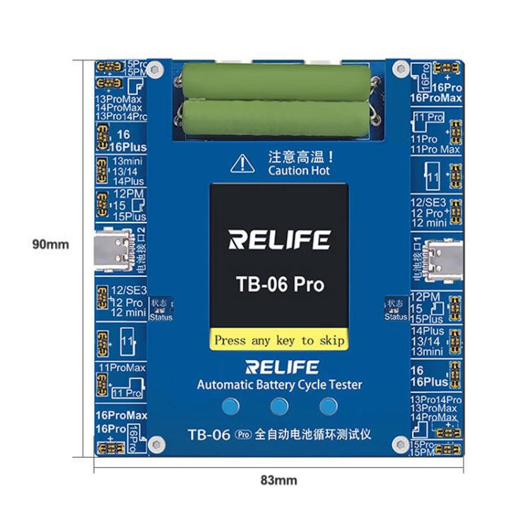 Per iPhone serie 11-16, tester automatico per cicli di carica della batteria con doppio canale indipendente, spina europea., TB-06 Pro