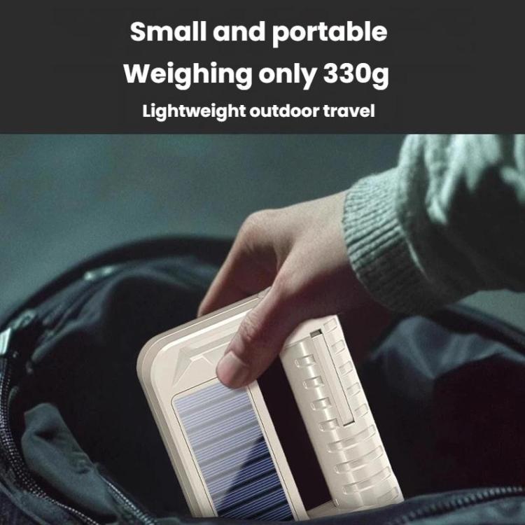 WHASHANG WS-HD52 Luce solare portatile pieghevole con indicatore di batteria, dimmerabile a più livelli, lanterna da campeggio