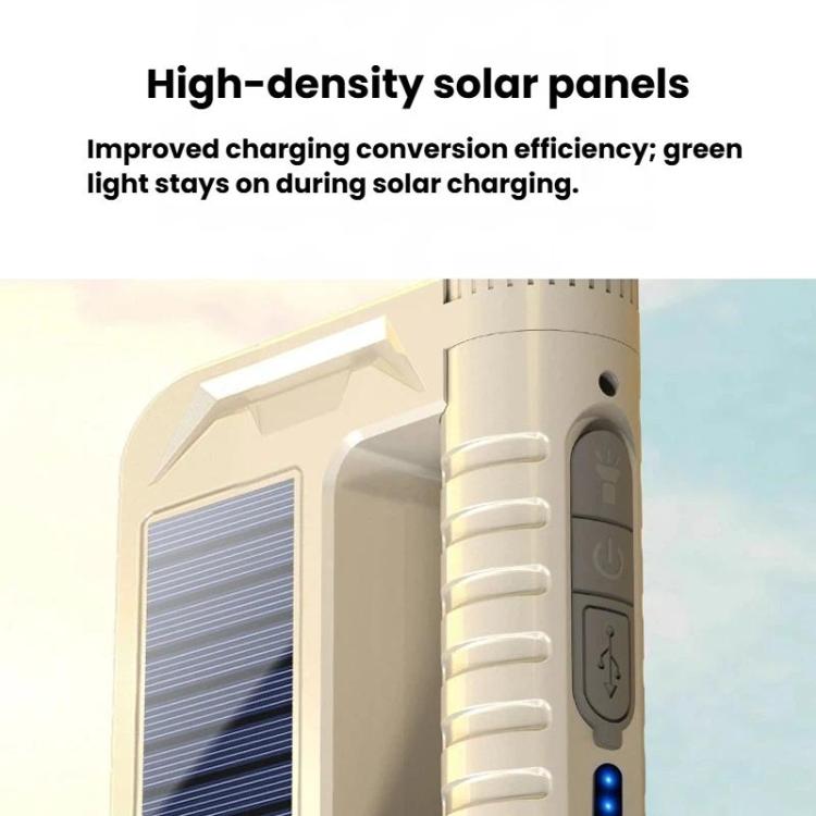 WHASHANG WS-HD52 Luce solare portatile pieghevole con indicatore di batteria, dimmerabile a più livelli, lanterna da campeggio