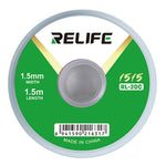 RELIFE RL-20C Nastro adesivo per la rimozione della saldatura da circuiti stampati, resistente alla corrosione., 1.5mm x 1.5m, 2mm x 1.5m, 2.5mm x 1.5m, 3mm x 1.5m, 3.5mm x 1.5m