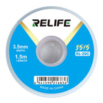 RELIFE RL-20C Nastro adesivo per la rimozione della saldatura da circuiti stampati, resistente alla corrosione., 1.5mm x 1.5m, 2mm x 1.5m, 2.5mm x 1.5m, 3mm x 1.5m, 3.5mm x 1.5m