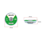 RELIFE RL-20C Nastro adesivo per la rimozione della saldatura da circuiti stampati, resistente alla corrosione., 1.5mm x 1.5m, 2mm x 1.5m, 2.5mm x 1.5m, 3mm x 1.5m, 3.5mm x 1.5m
