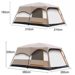 Tenda da campeggio portatile pieghevole 4-8 persone