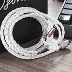 Cavo per cuffie a doppio connettore migliorato con rame monocristallino, lunghezza: 1,2 m, 3.5mm+4.4mm, 3.5mm+4.4mm+Type-C