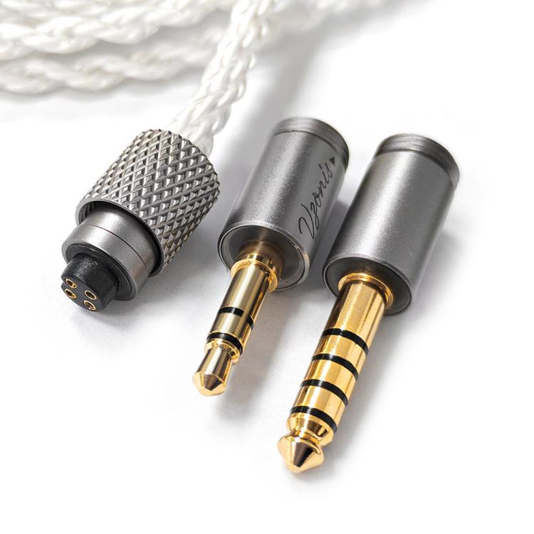 Cavo per cuffie a doppio connettore migliorato con rame monocristallino, lunghezza: 1,2 m, 3.5mm+4.4mm, 3.5mm+4.4mm+Type-C