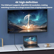 Docking station 3 in 1 da Type-C a USB 3.0 + HDMI + Type-C, HDR, portatile, multifunzione, per schermi di grandi dimensioni., For Nintendo Switch 2