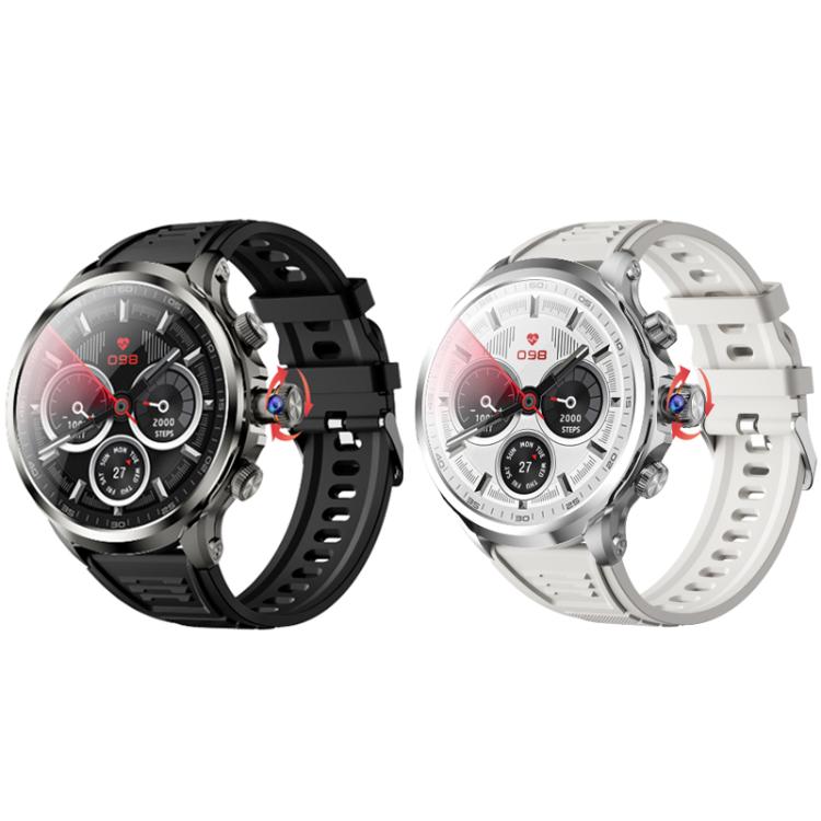 Smartwatch 5G con slot per SIM globale e fotocamera rotante per chiamate e foto.