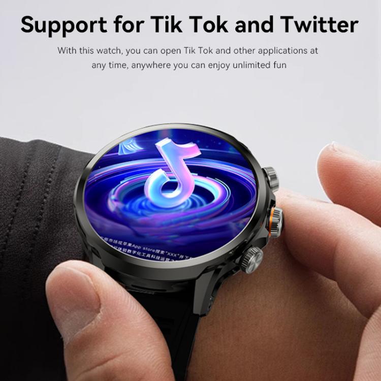 Smartwatch 5G con slot per SIM globale e fotocamera rotante per chiamate e foto.