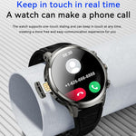 Smartwatch 5G con slot per SIM globale e fotocamera rotante per chiamate e foto.