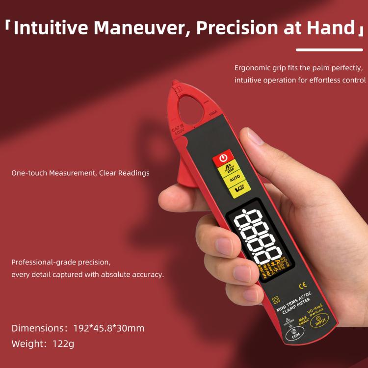 Pinza amperometrica intelligente ad alta precisione AC/DC 100A con 6000 conteggi, UX1