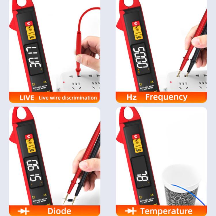 Pinza amperometrica intelligente ad alta precisione AC/DC 100A con 6000 conteggi, UX1
