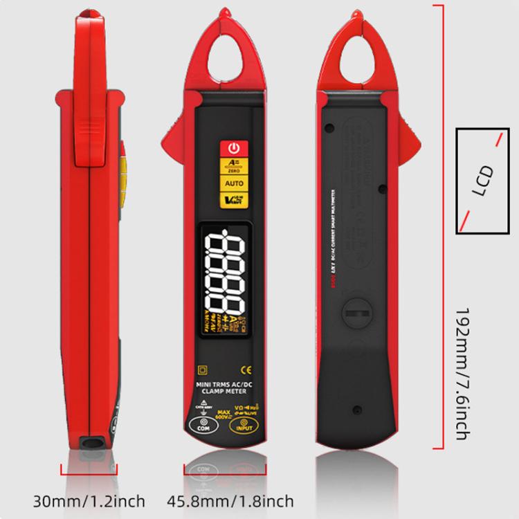 Pinza amperometrica intelligente ad alta precisione AC/DC 100A con 6000 conteggi, UX1