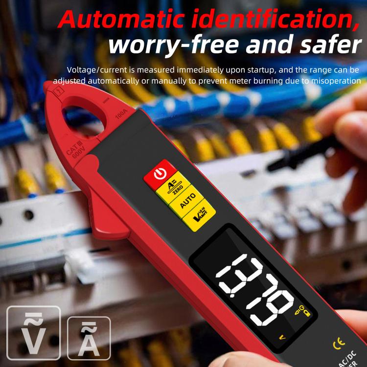 Pinza amperometrica intelligente ad alta precisione AC/DC 100A con 6000 conteggi, UX1
