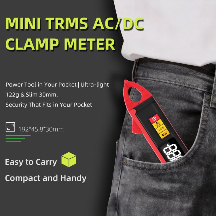 Pinza amperometrica intelligente ad alta precisione AC/DC 100A con 6000 conteggi, UX1