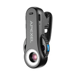 Microscopio per smartphone APEXEL TriScope 40X-80X-120X con illuminazione LED e UV a doppia temperatura., APL-MS3L