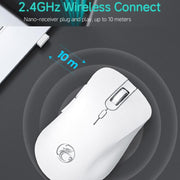 Mouse da gioco wireless iMICE E-2310 a 6 pulsanti per ufficio e casa, con frequenza di 2,4 GHz.