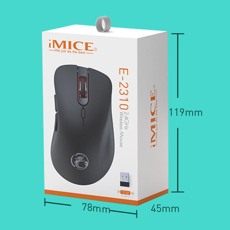 Mouse da gioco wireless iMICE E-2310 a 6 pulsanti per ufficio e casa, con frequenza di 2,4 GHz.