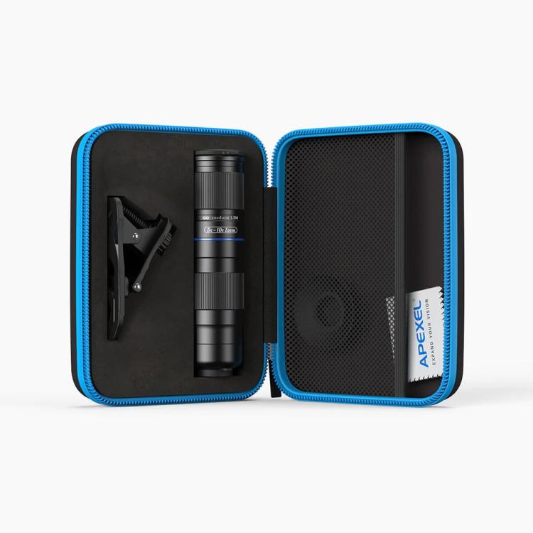 Kit di teleobiettivo zoom APEXEL TeleZoom 5-10X per smartphone con clip universale tutto in uno, APL-T5-10X