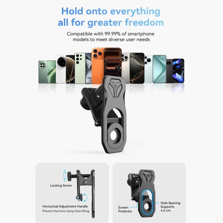 Kit di teleobiettivo zoom APEXEL TeleZoom 5-10X per smartphone con clip universale tutto in uno, APL-T5-10X