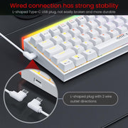 Tastiera meccanica iMICE GK-170 con cavo Type-C da 1,5 m, switch sostituibili a caldo e 68 tasti RGB., GK-170