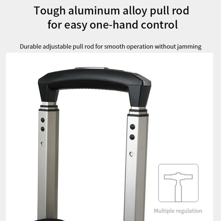 Zaino trolley da cabina da 20 pollici, grande capacità, impermeabile, in tessuto Oxford, con ruote e lucchetto TSA.