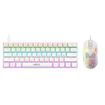 Set tastiera e mouse da gioco meccanico cablato iMICE MK-X30 con illuminazione RGB personalizzabile e cavo da 1,5 m.
