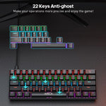 Set tastiera e mouse da gioco meccanico cablato iMICE MK-X30 con illuminazione RGB personalizzabile e cavo da 1,5 m.