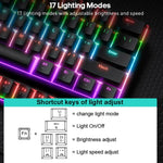 Set tastiera e mouse da gioco meccanico cablato iMICE MK-X30 con illuminazione RGB personalizzabile e cavo da 1,5 m.