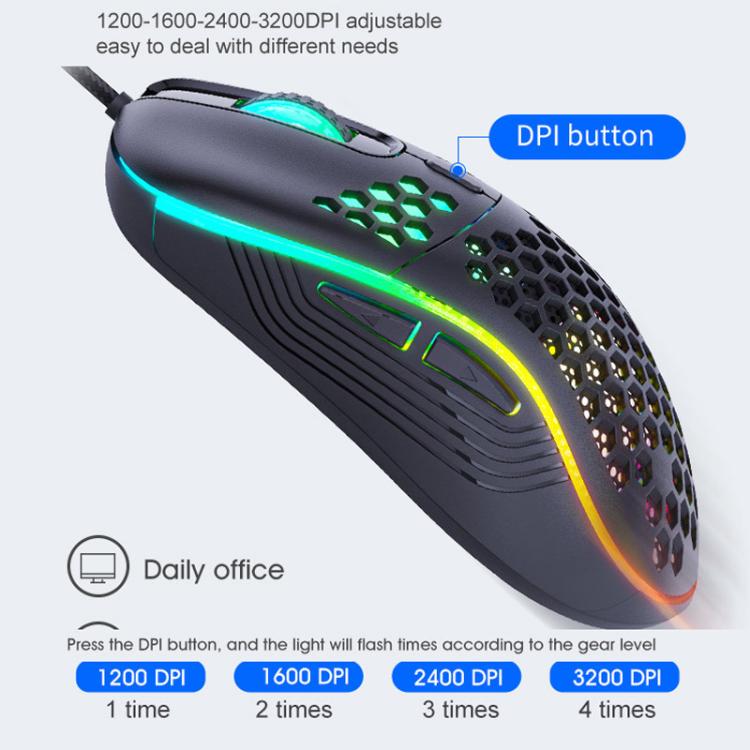 Set tastiera e mouse da gioco meccanico cablato iMICE MK-X30 con illuminazione RGB personalizzabile e cavo da 1,5 m.